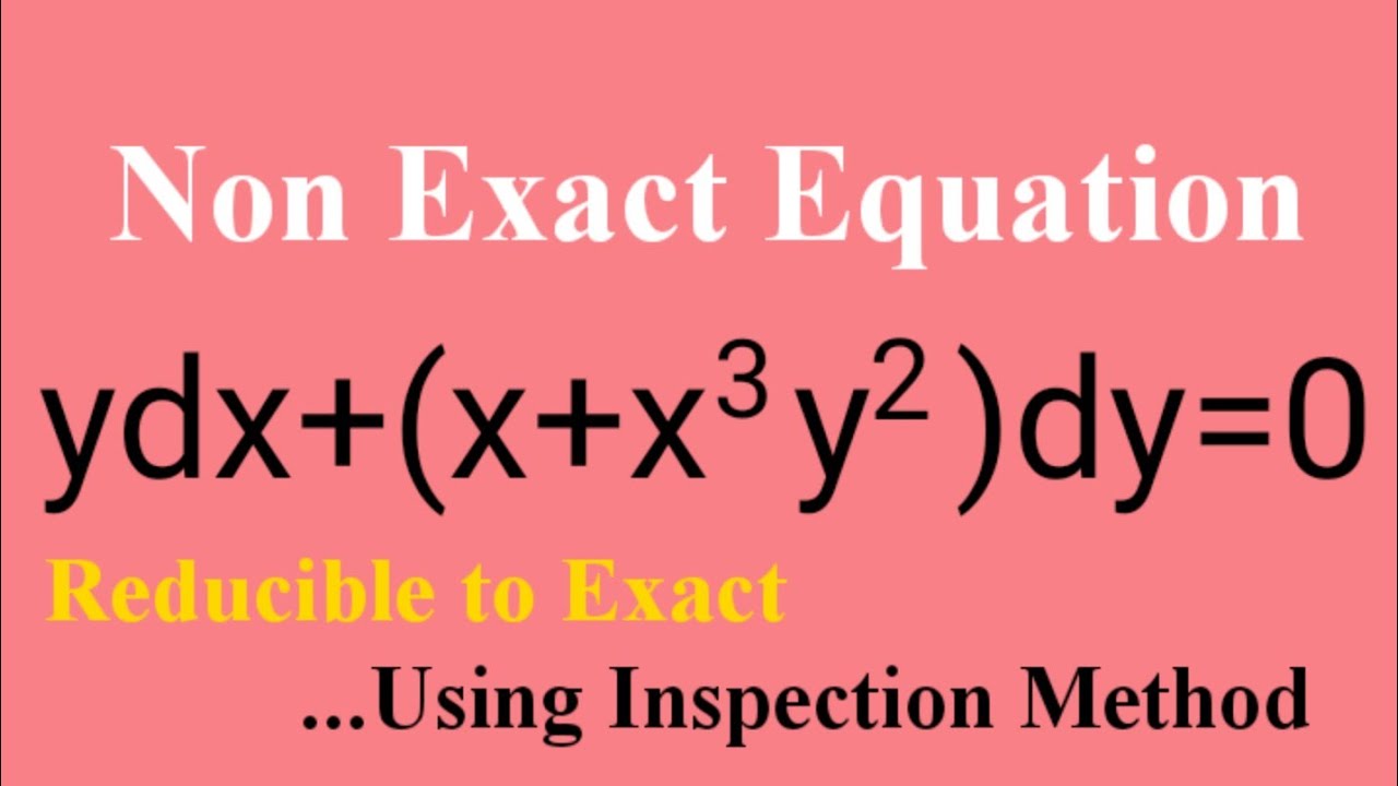 ydx+(x+x^3y^2)dy=0 #Неточный L555 @MathsPulseChinnaiahKalpana