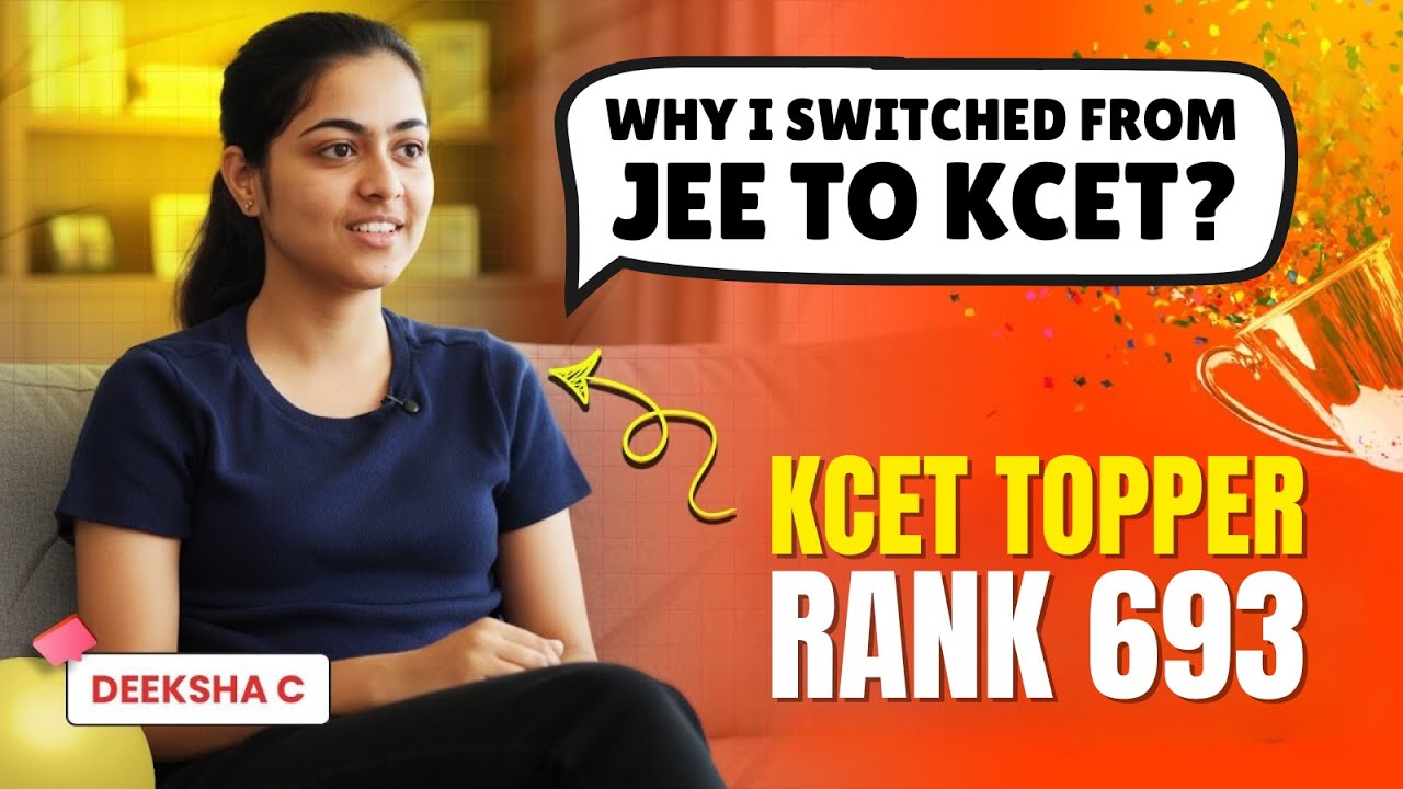 😱 KCET 2025 Topper (Rank 693) Reveals Why She Quit JEE & Chose KCET 💥 | Her Honest Story 💬