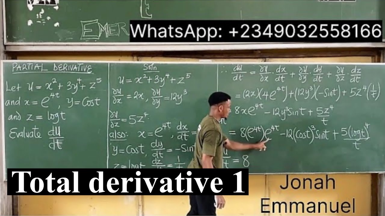 Total Derivative | Total Differentiation best introduction and explanation  #jonahemmanuel