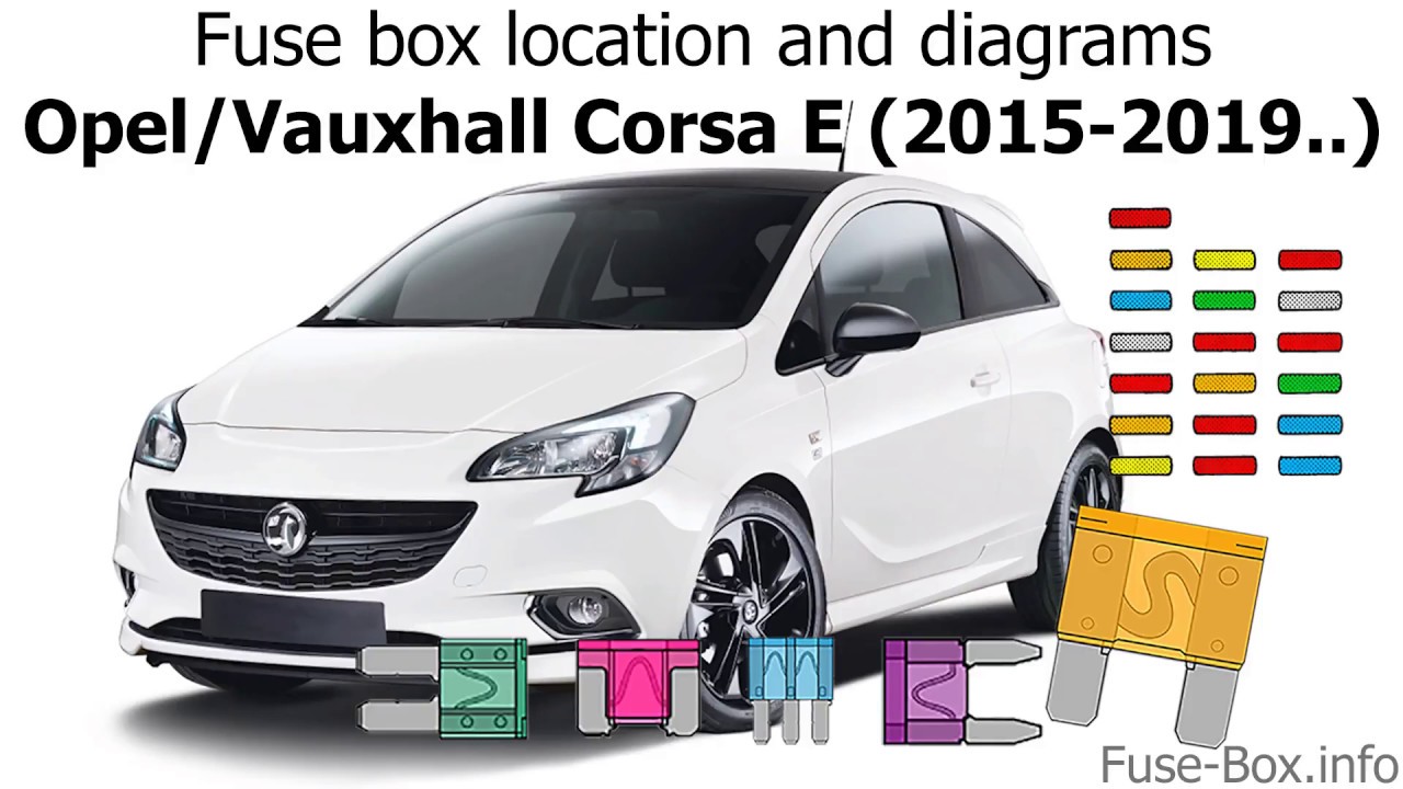Fuse box location and diagrams: Opel / Vauxhall Corsa E (2015-2019..)