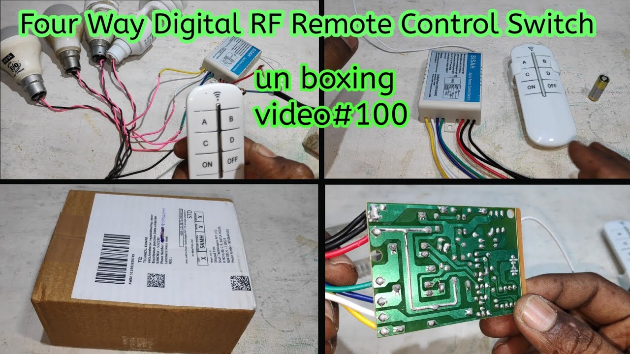 Four Way Digital RF Remote Control Switch/Remote Control Switch