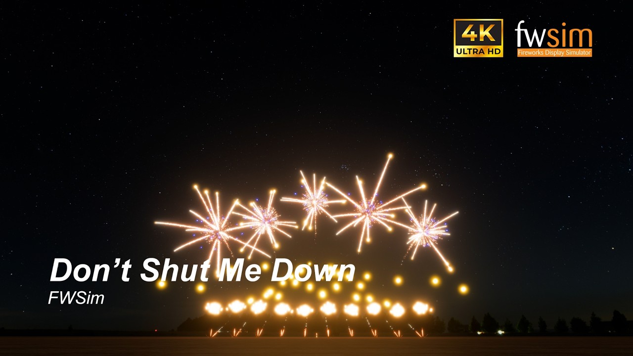 FWSim 4K | ABBA - Don't Shut Me Down | Pyromusical