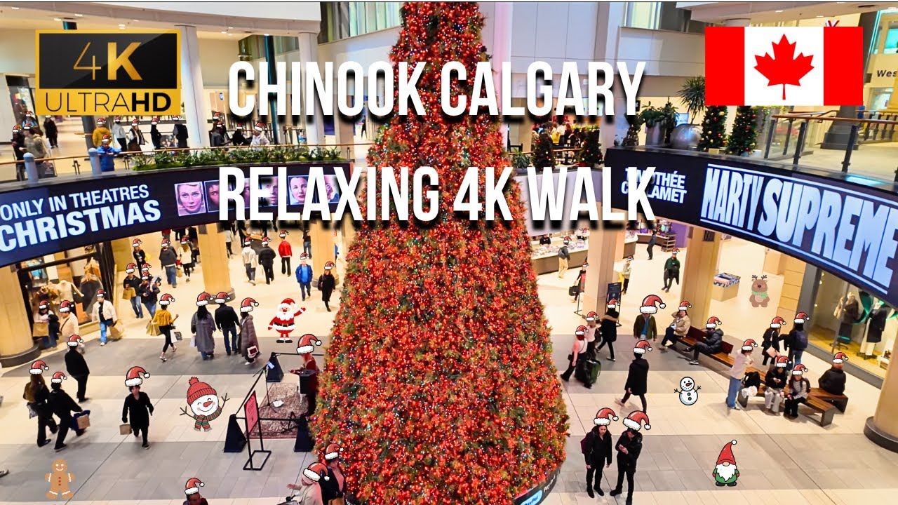 Calgary Chinook Centre 4K Walk 🇨🇦 | Relaxing Mall Walking Tour in 4K UHD