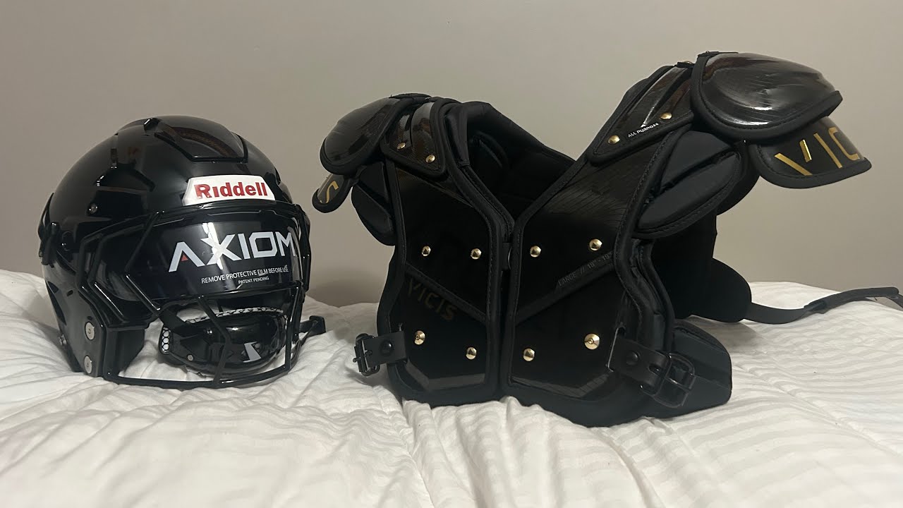Riddell axiom and vicis arc v1 shoulder pads unboxing 