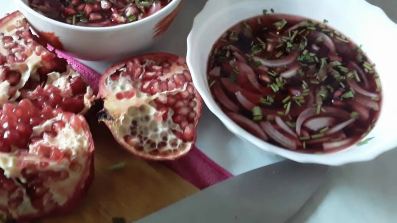 Маринованный лук в гранатовом соке