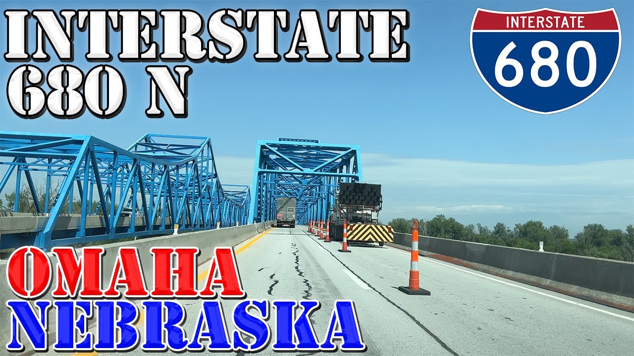 I-680 North - Omaha - Nebraska - 4K Highway Drive