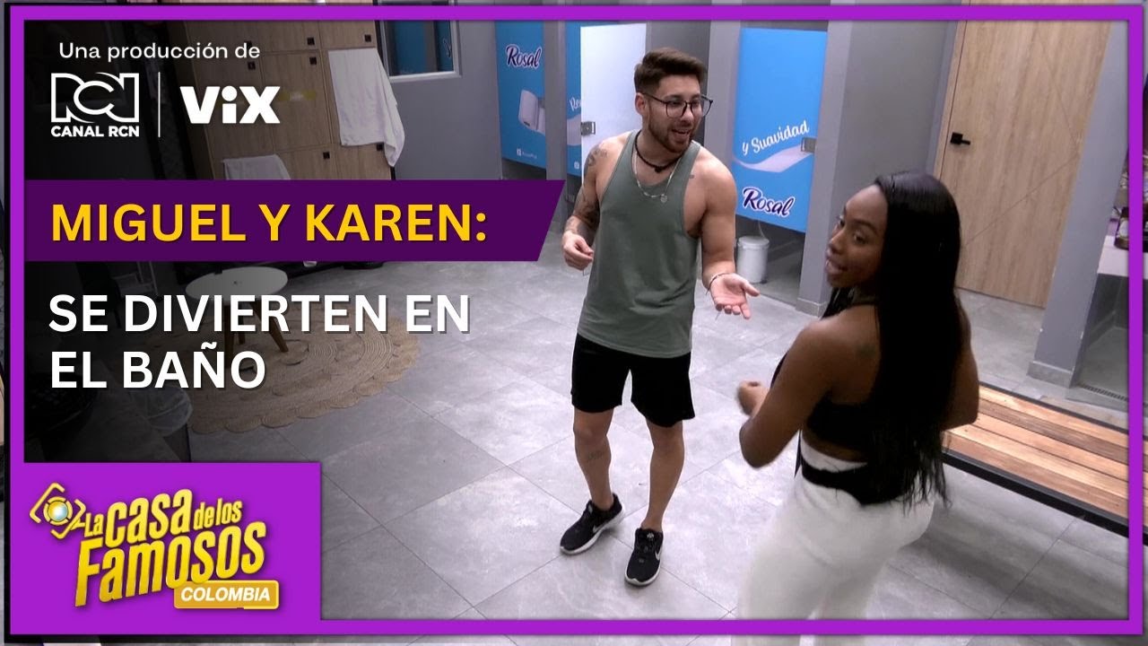 Miguel y Karen Sevillano protagonizaron un divertido momento en La casa de los famosos Colombia