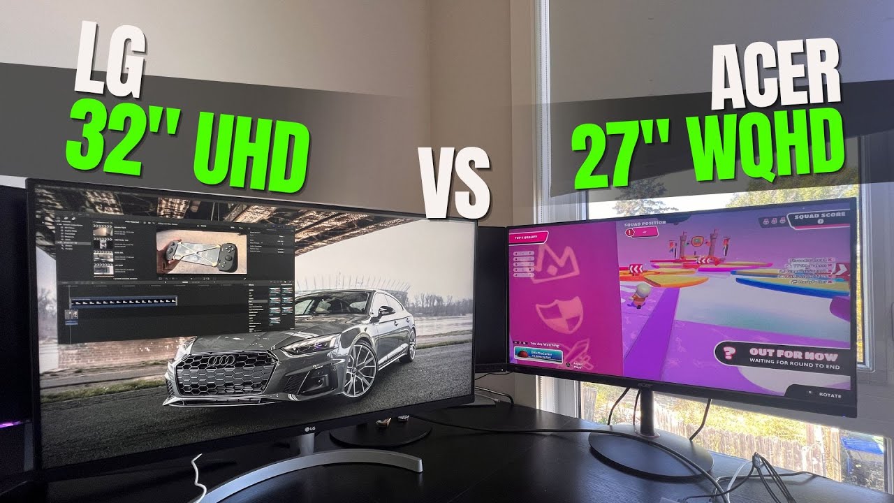 Имеет ли значение размер? &mdash; 32-дюймовый монитор LG UltraFine против 27-дюймового монитора Acer Ni...