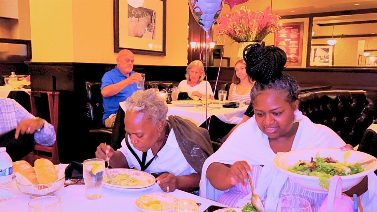 Celebrating Mom's Birthday at Maggiano's Restaurant with an incredible family-style pasta feast!