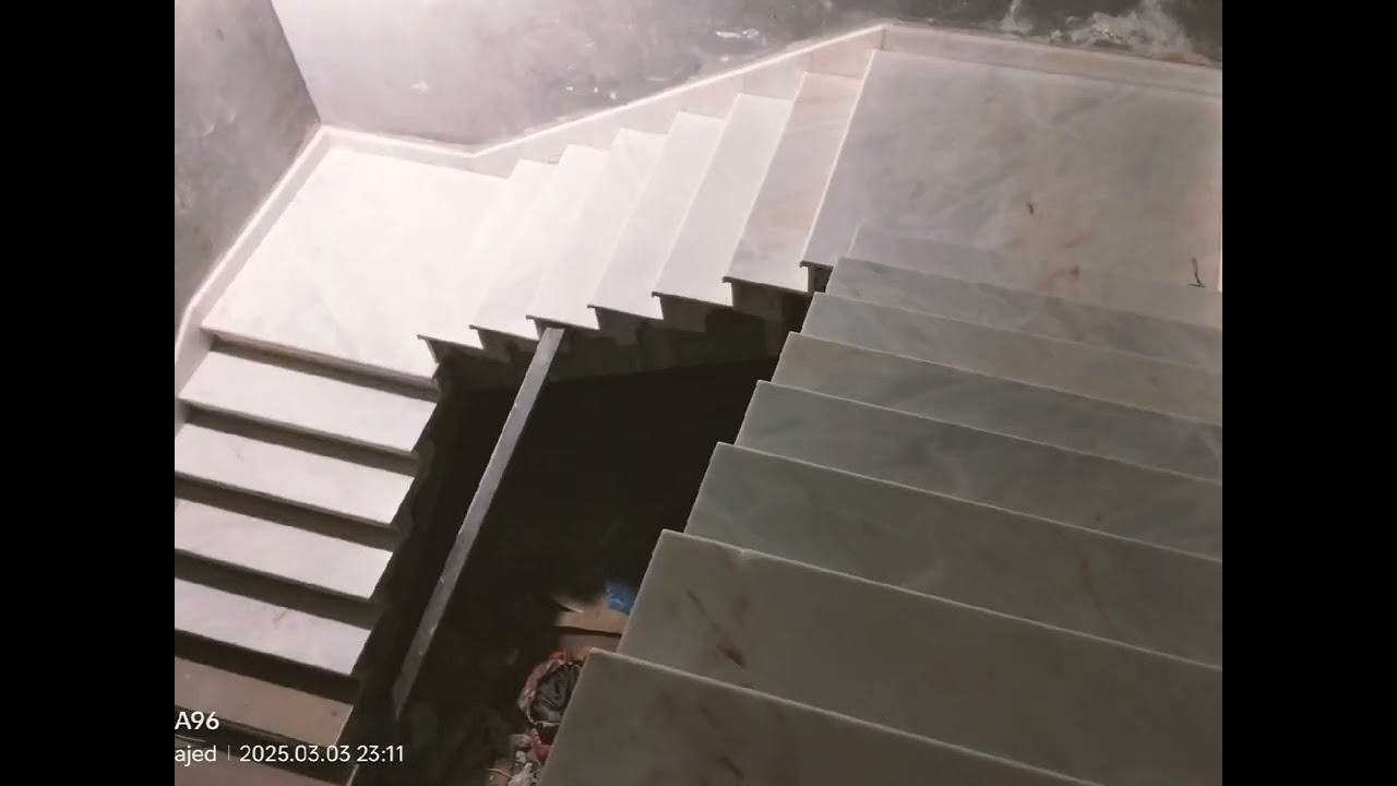 Rad white Marble Stairs Design with skating work lala