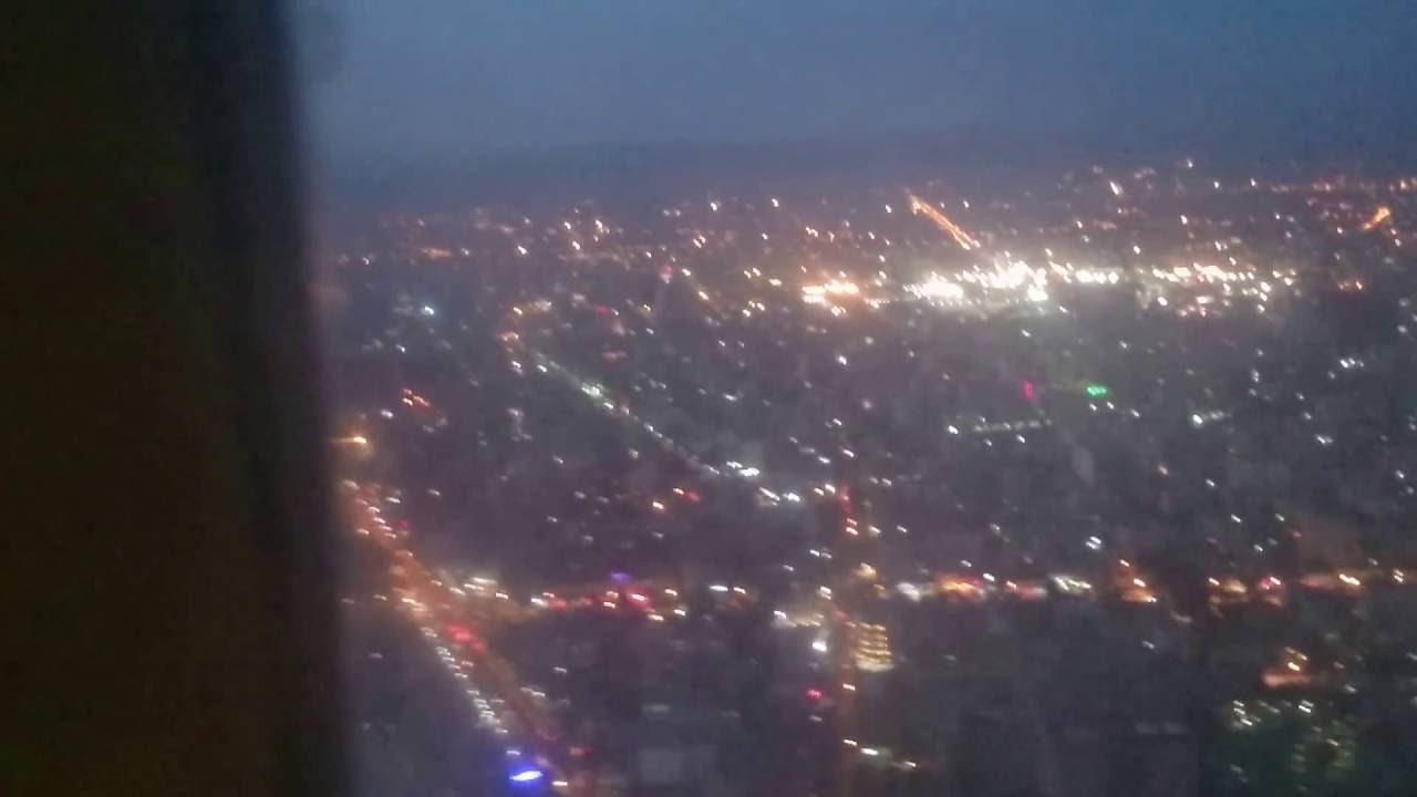 beautiful night landing-Mashhad (Iran)-from MD83 ATA Airline