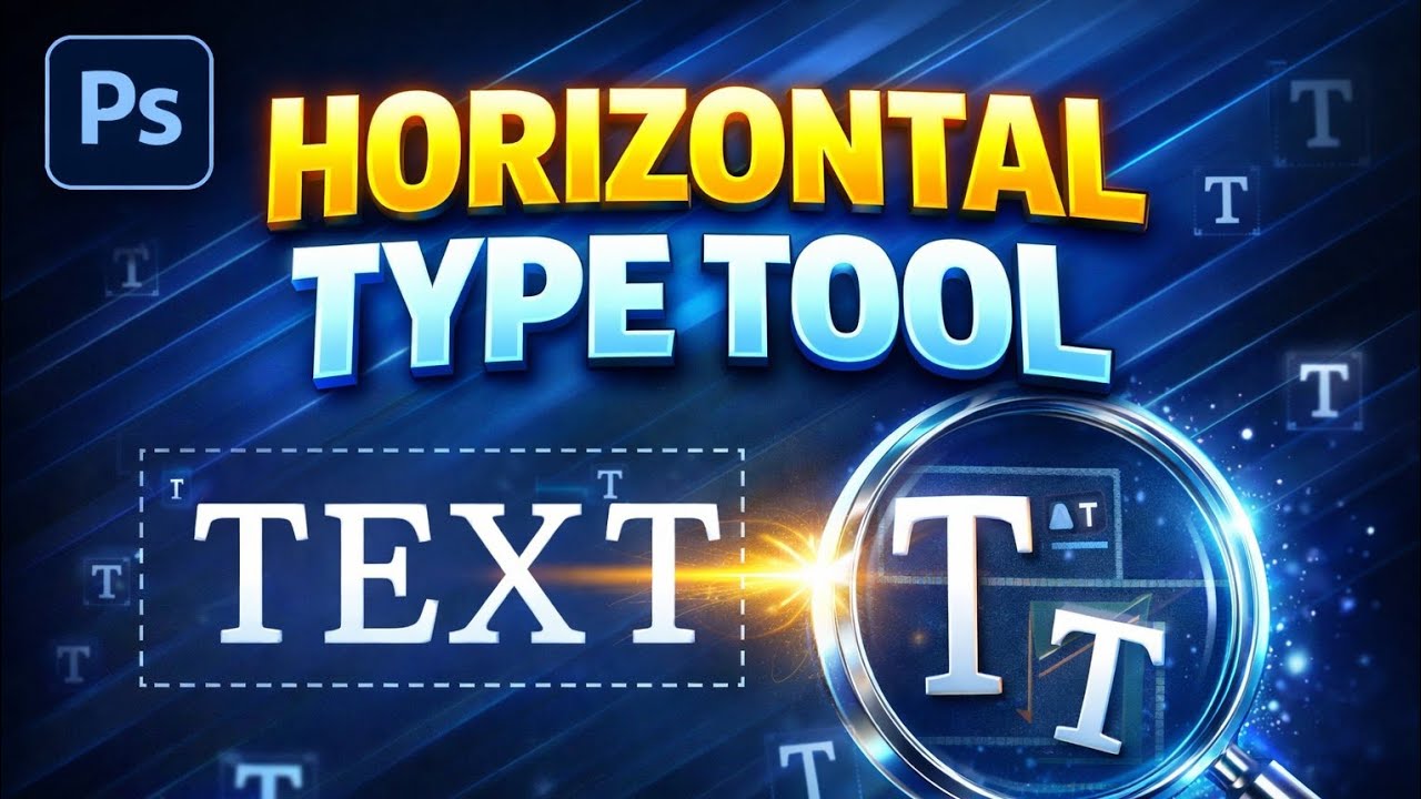 horizontal type tool in photoshop #photoshoptool 
