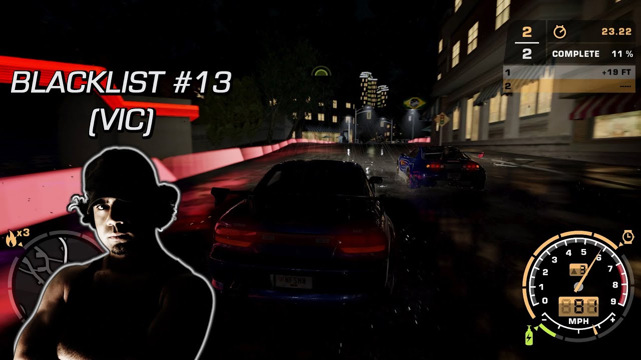 Blacklist Rival Vic Boss Race, but During a Stormy Night | Most Wanted Remastered Hardcore #12