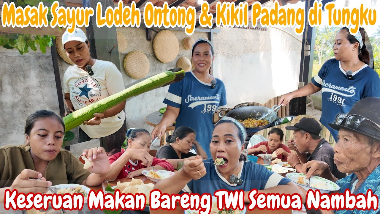 MASAK SAYUR LODEH ONTONG & KIKIL GULAI PADANG‼️PANEN GAMBAS TAIWAN DAN TALAS BOGOR LANGSUNG DI KUKUS