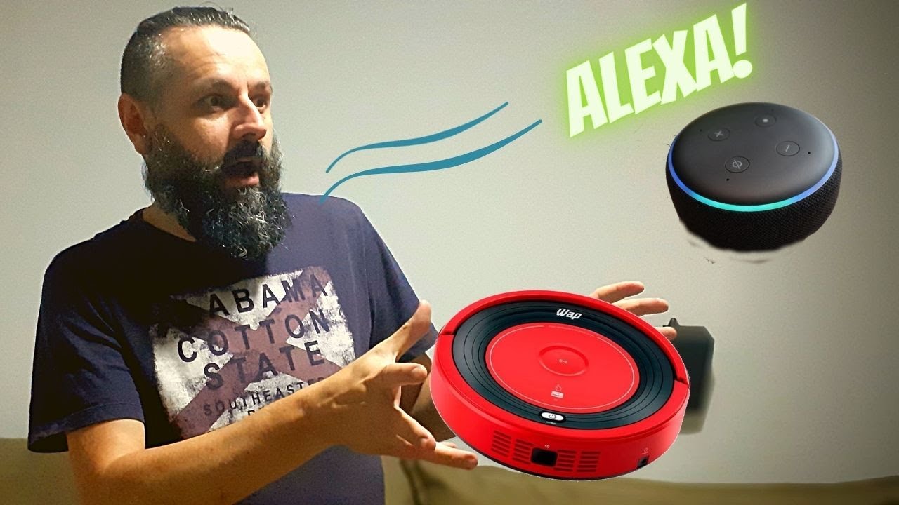 Robô aspirador sem Wi-Fi controlado pela Alexa.