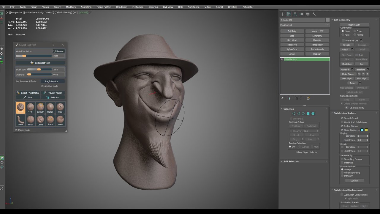 sculpting in 3dsmax