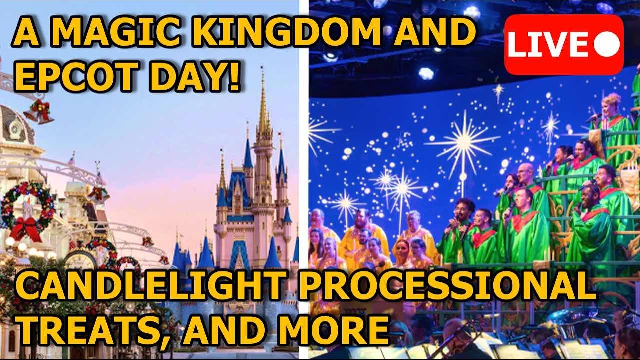 Three Parks in One Day! Magic Kingdom, Epcot, Hollywood Studios WDW Live!🎄✨