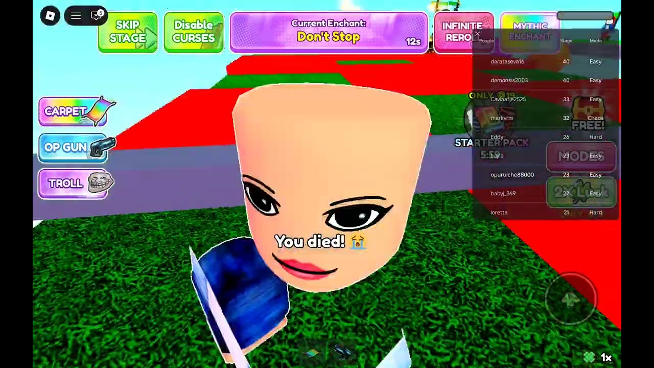 Roblox for beginers and for pro#(obby but you're enchanted)