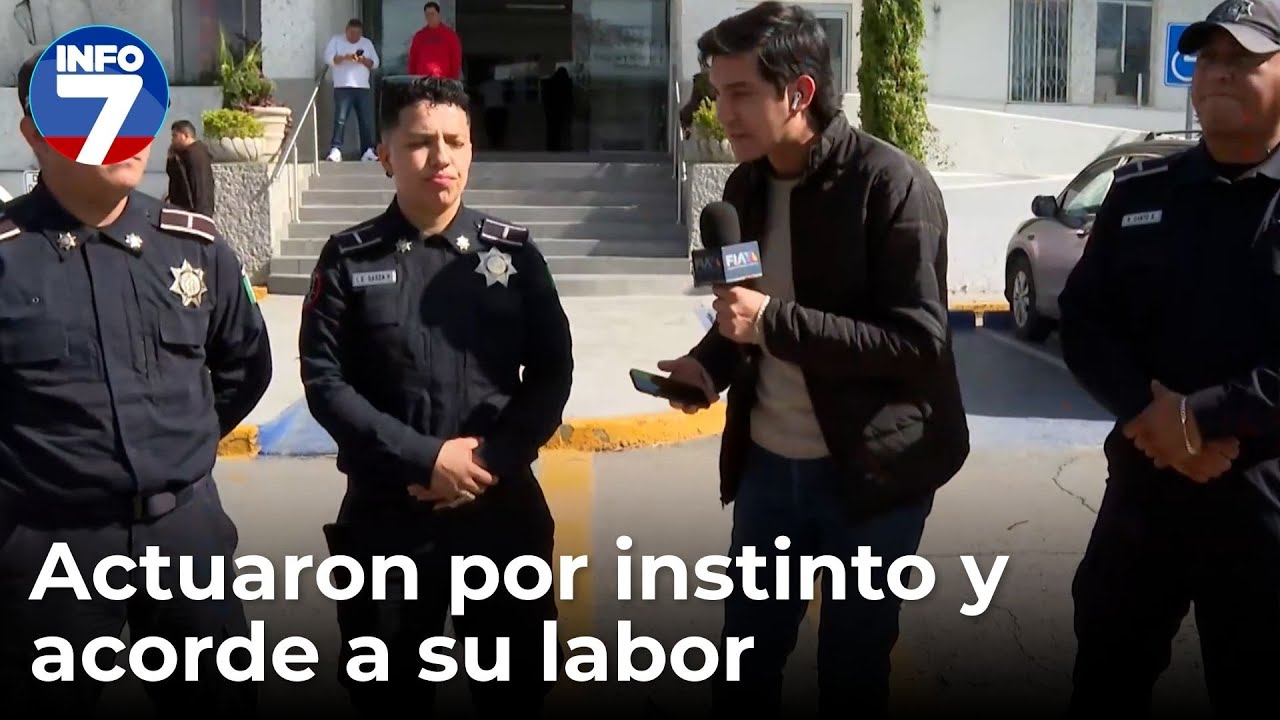 Ellos son los policías de Guadalupe que rescataron a familia de incendio | INFO7