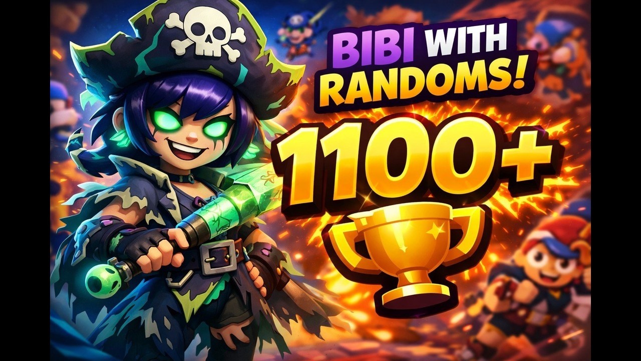 Bibi With Randoms 1100+ Gameplay #brawlstars