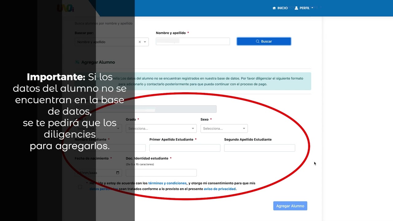Portal de pagos - UNOi