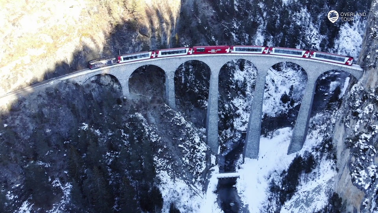 Das Landwasserviadukt Schweiz - Drohne | Overlandtour