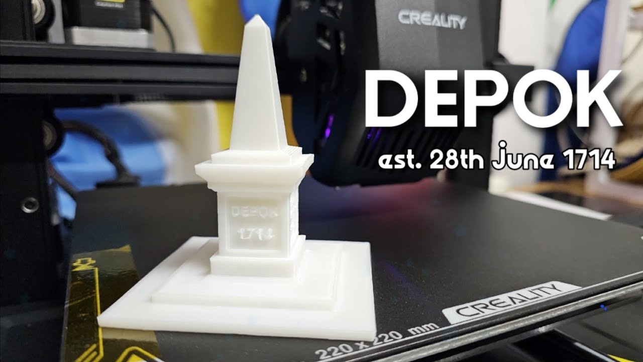Creality Ender 3V3 SE printing replica the Monumen of Depok