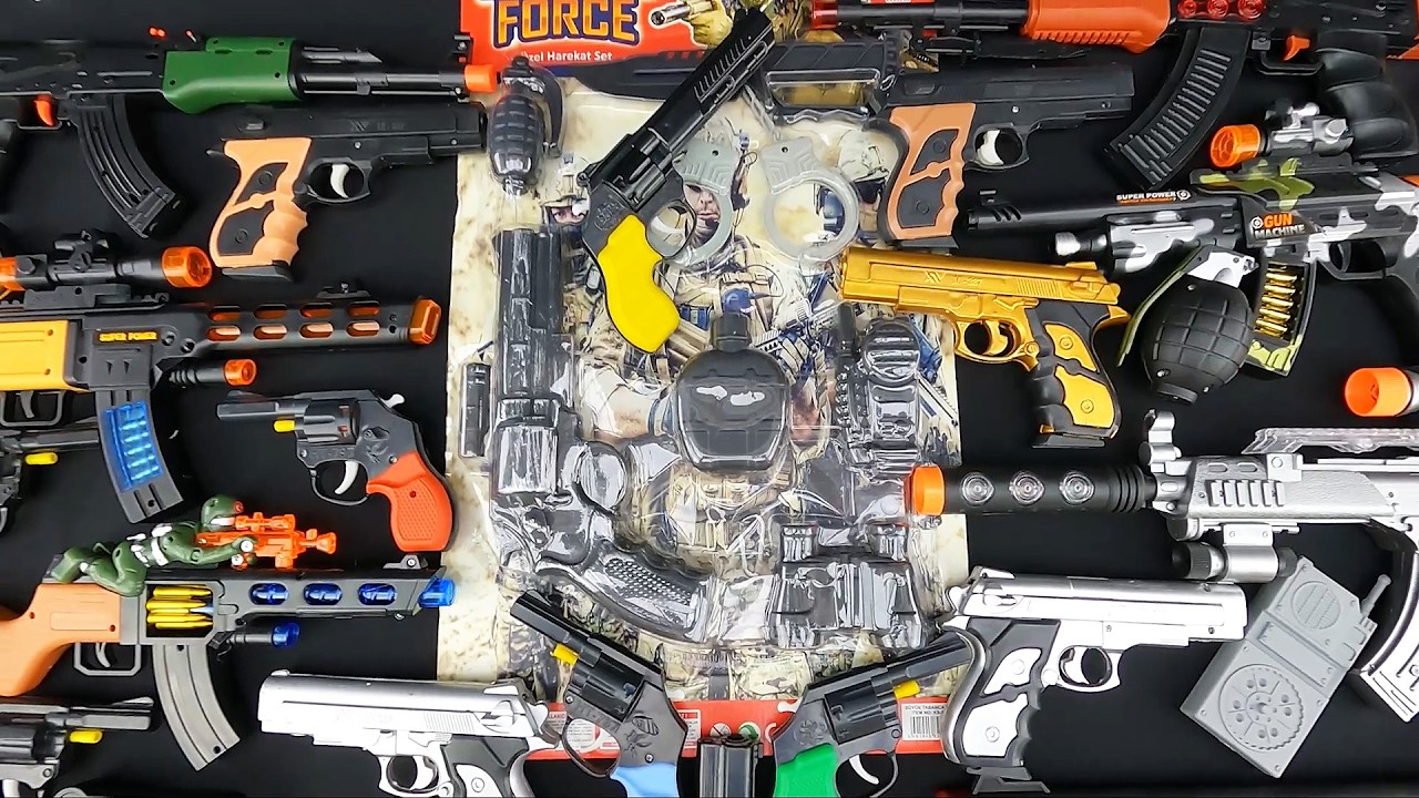 Huge Toy Weapons Arsenal! Rifles, Pistols, SMGs & Military Gear Collection