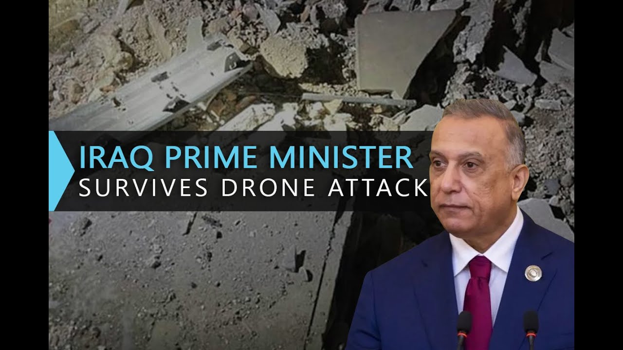 Iraqi prime minister Mustafa al-Kadhimi survived drone attack