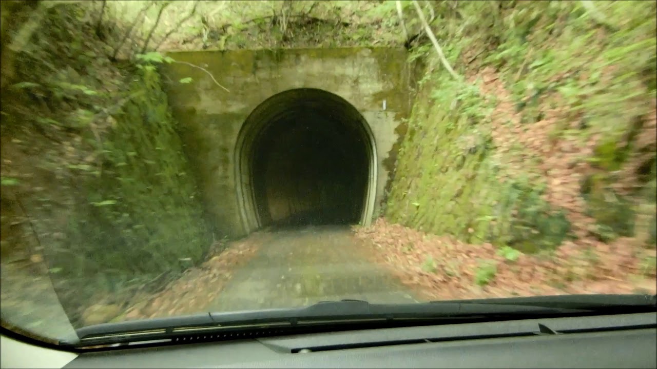 国鉄宮原線廃線跡　1/2　恵良～麻生釣トンネル（大分県区間）を車で走る
