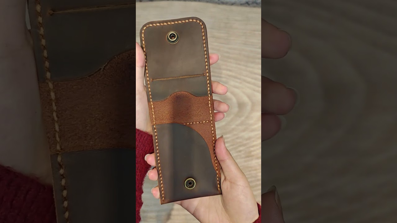 Rugged Leather Crossbody Phone Bag - Handcrafted Durable Leather Phone Carrier #handmadeleather