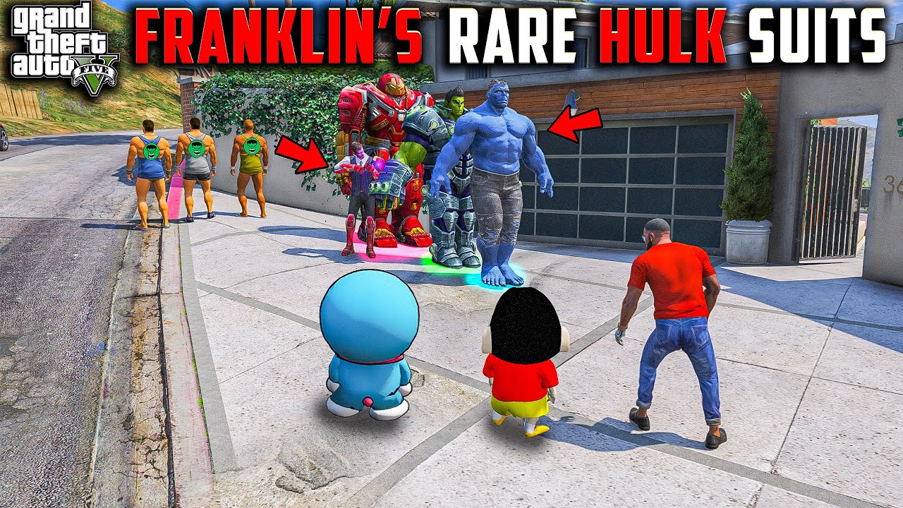 Franklin And Shinchan😱 Finding Three Brand New Hulk Suits in GTA 5 !😱 #gta5