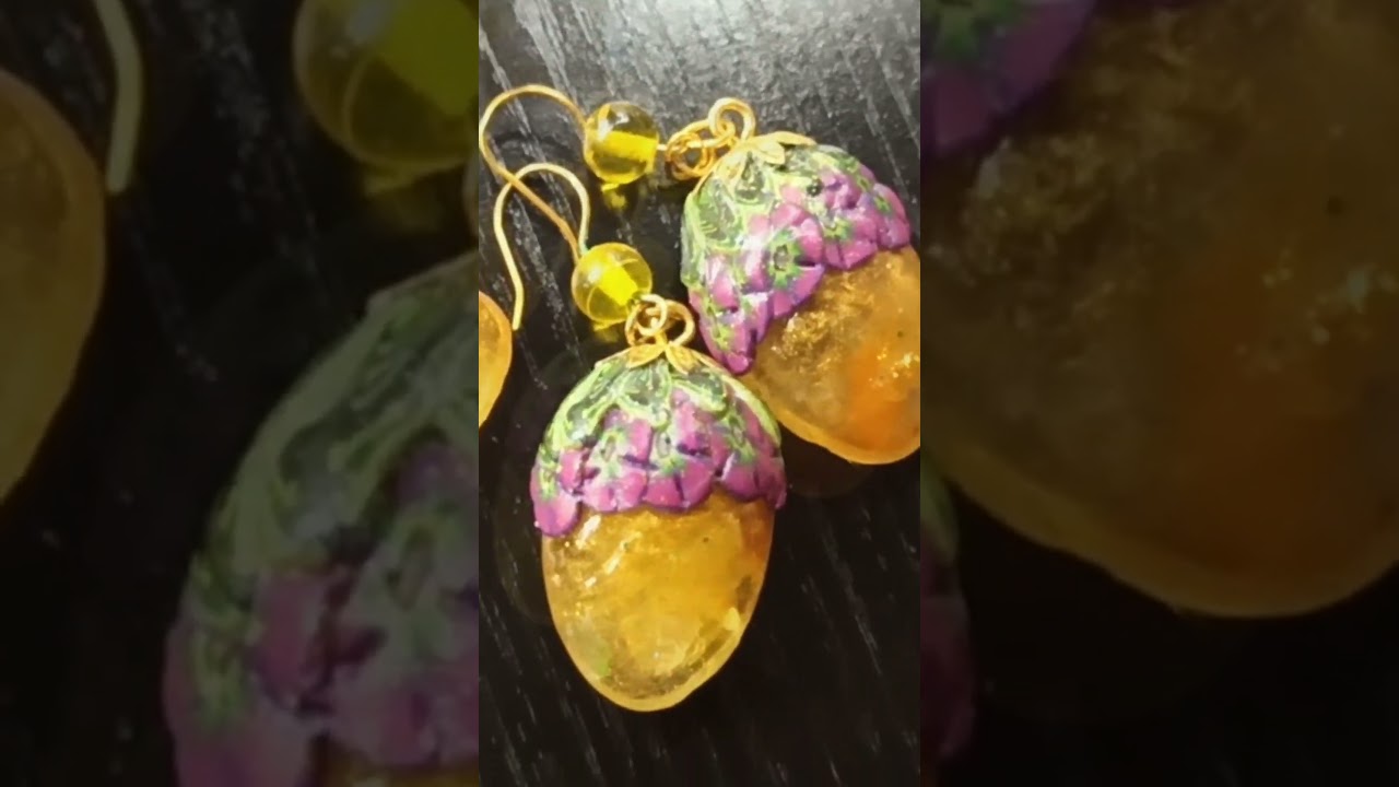 Polymer Clay. Epoxy Resin #diy #shorts #handmade #makingjewellery #jewelry #polymerclay #crystals