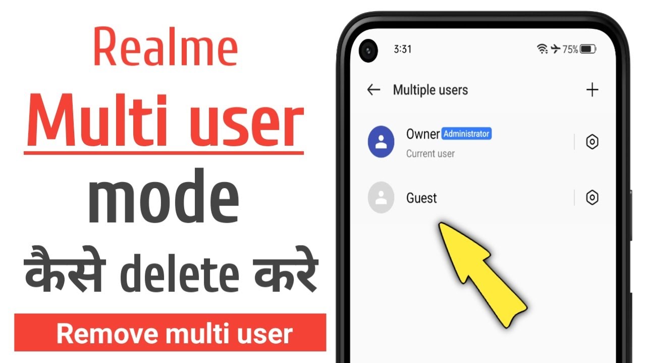 How to delete multi-user in Realme phone