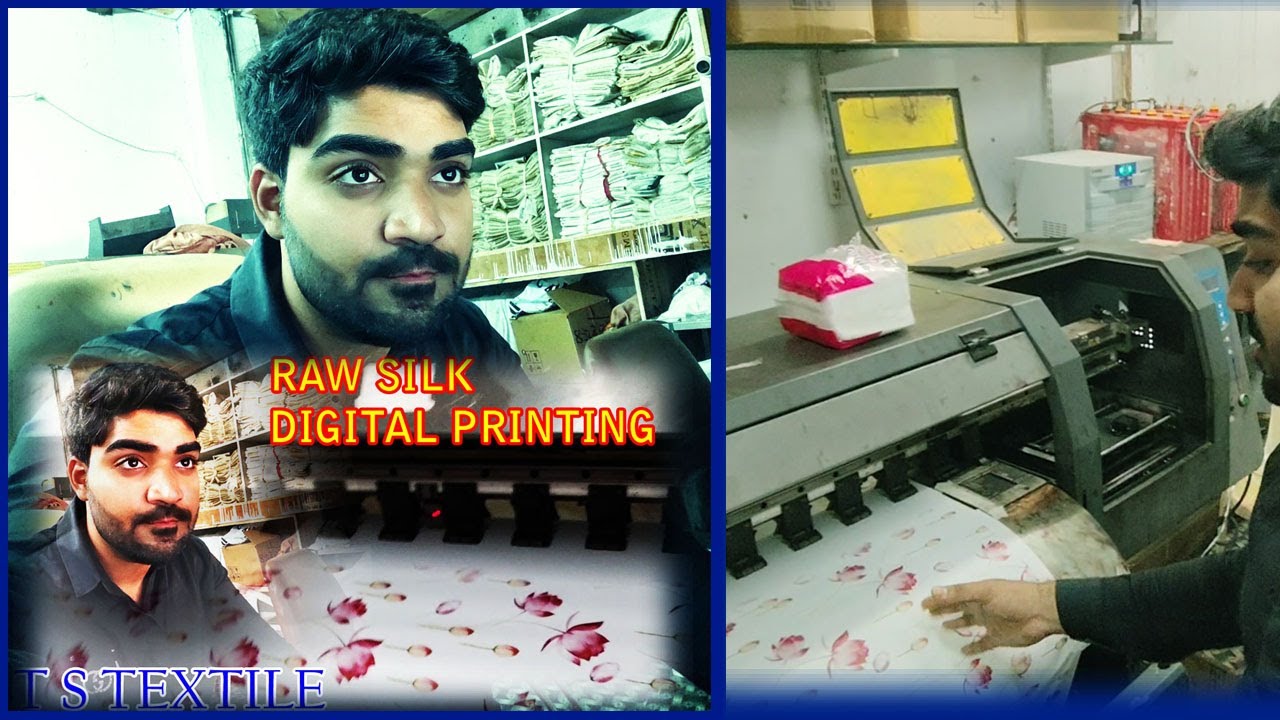 How to Digital Print on Fabric]  = Raw silk Fabric .Hyderabad Textile  Printing