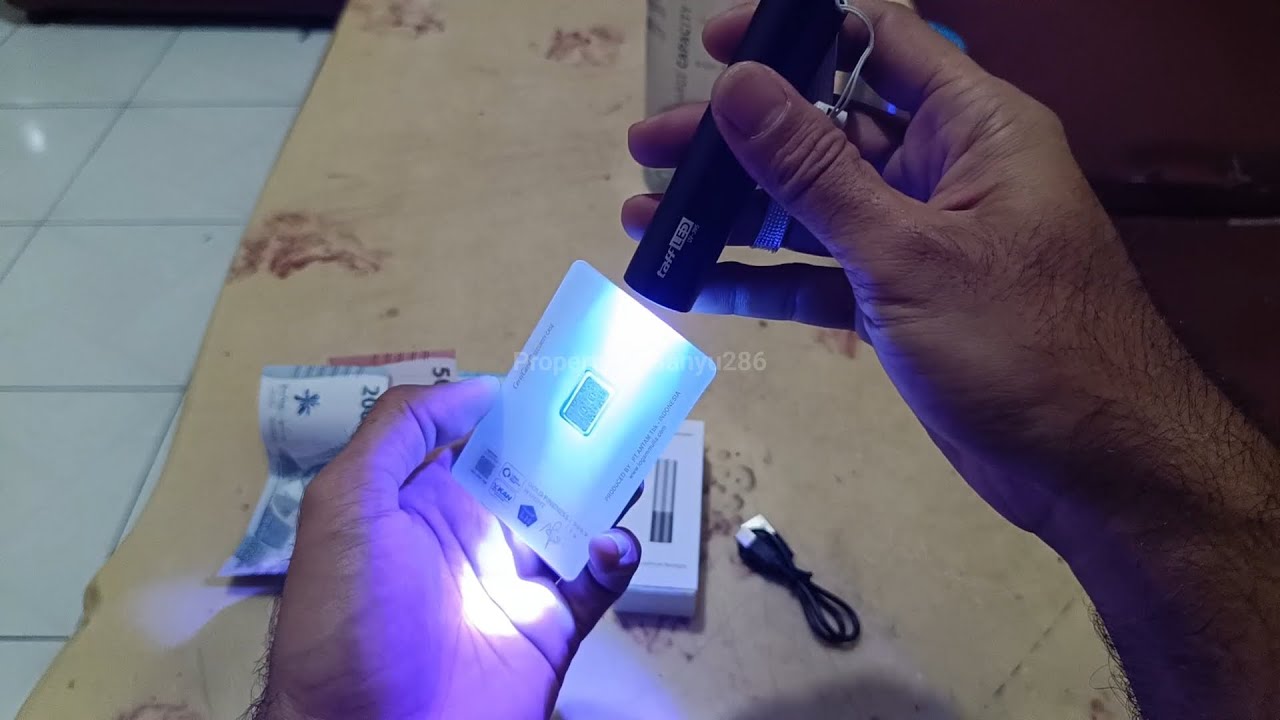 Senter UV Ultraviolet TaffLED UV-395 | Cek Asli/Palsu Uang Kertas | Cek Keaslian LM Emas Antam