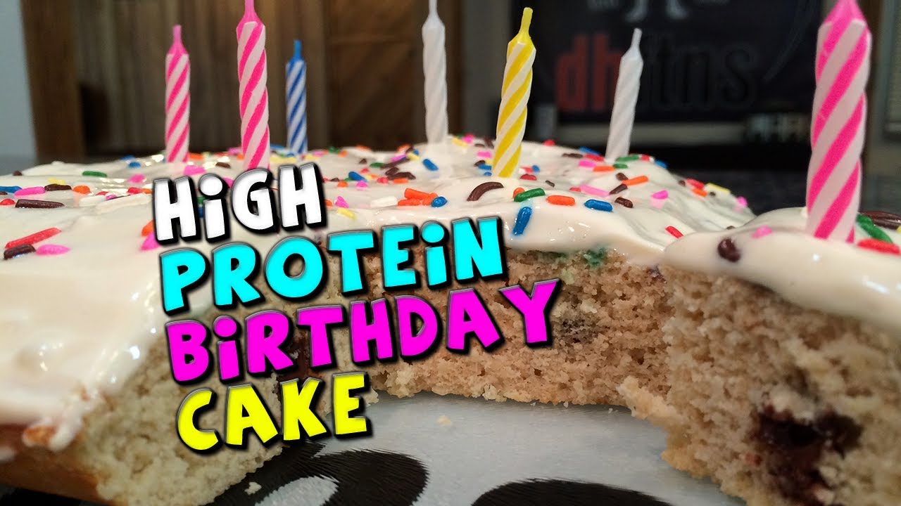 Easy Protein Birthday Cake with Healthy Frosting