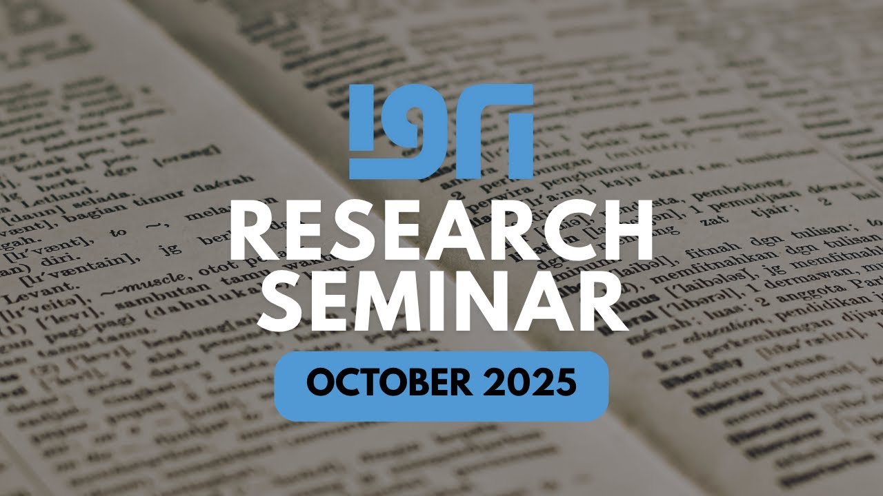 IGRI Research Seminar | October 2025 | Rules-In-Use Working Group