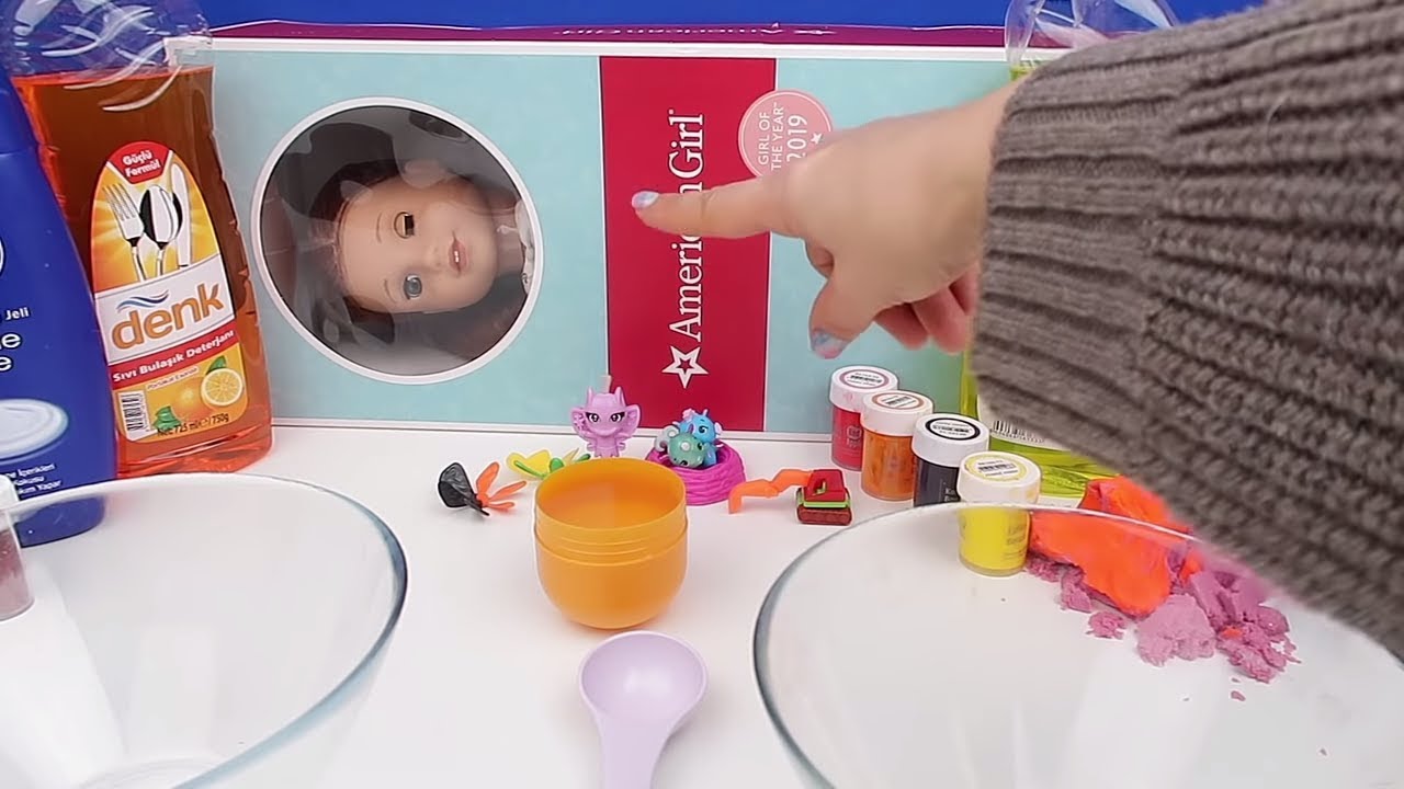 Kinetik Kumdan Ne Çıkarsa Çöplük Slime Challenge - Eğlenceli Fail Slime Videosu DIY Bidünya Oyuncak