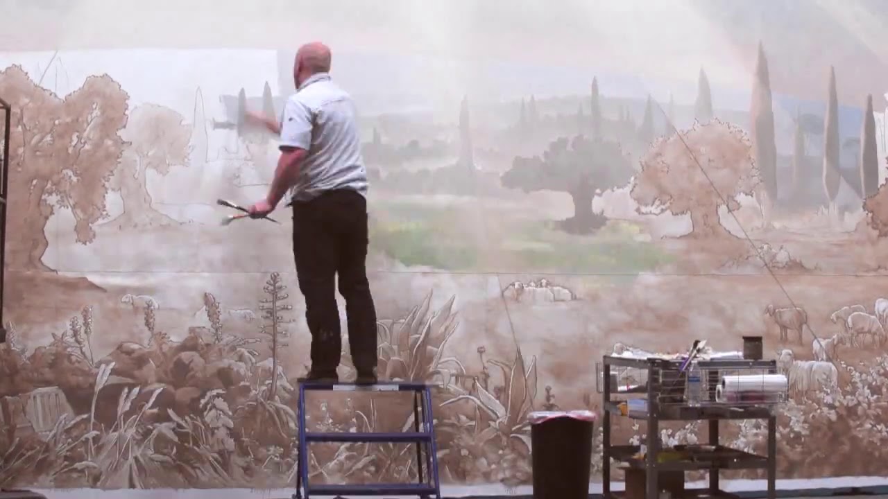 Time Lapse of creating the Rome LDS Temple Visitor Center Mural