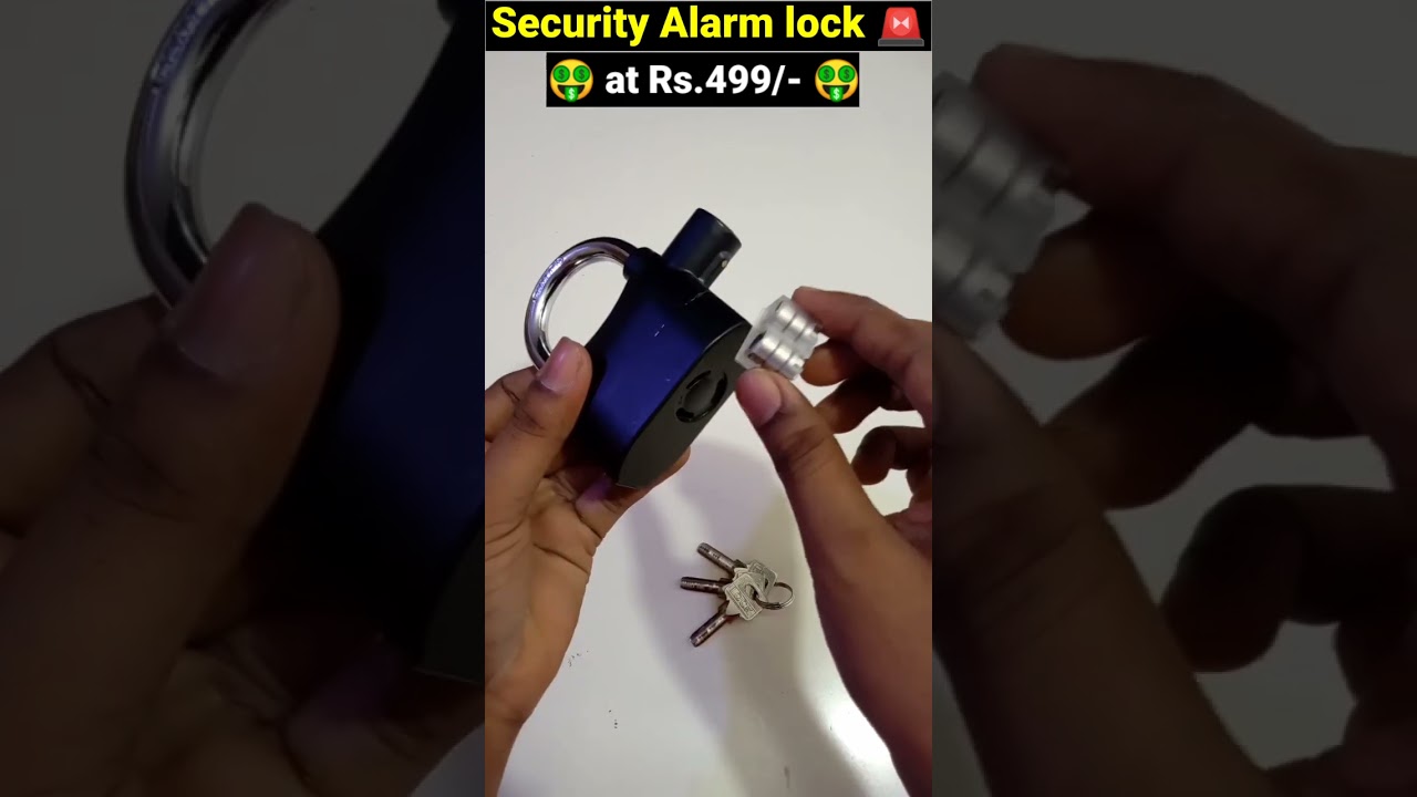 Security Alarm Lock at Rs.399/- with Loud Siren #shorts #ytshorts #youtubeshorts #gadgets