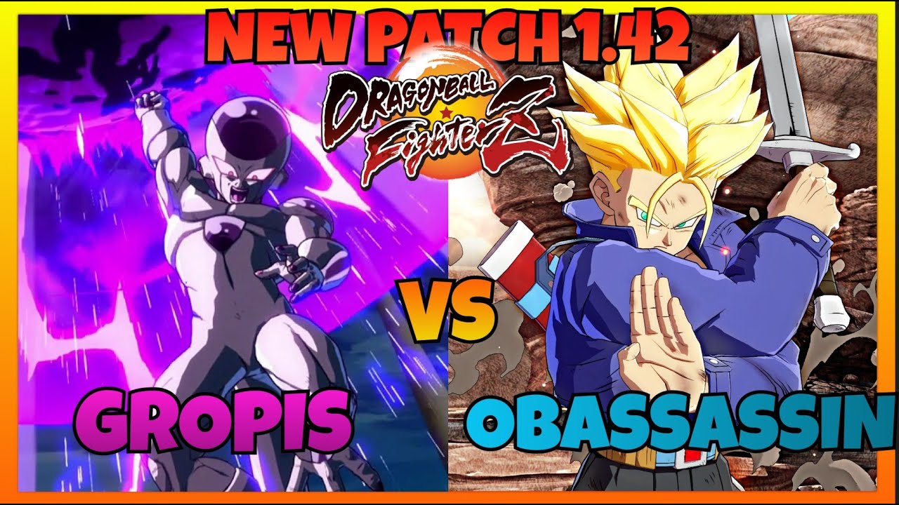DBFZ 1.42 - GROPIS vs OBASSASSIN gameplays (Kid Buu, Frieza, Android 21 vs Teen Gohan, Hit, Trunks)