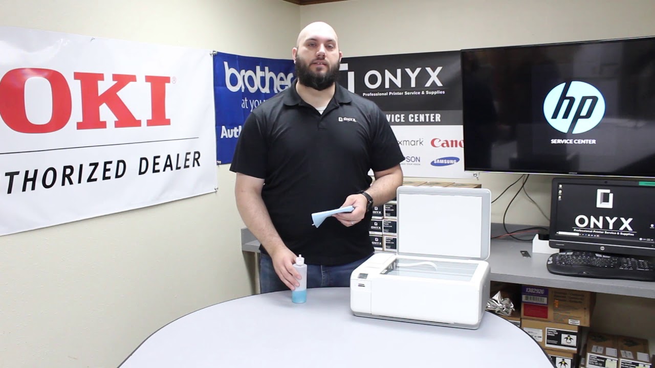 HP Photosmart C4480 | Onyx Imaging | OKC Printer Repair | How to Clean the Scanner Glass