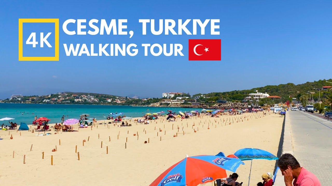 4K Ilica Cesme Turkey 🇹🇷 Walking Tour FULL WALK