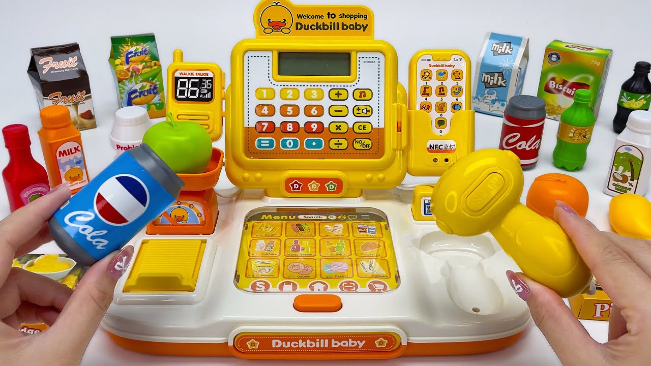 [toy asmr] Automatic Cash Register Checkout ASMR 🧾💳 | 자동 계산대 장난감 언박싱 Satisfying Unboxing