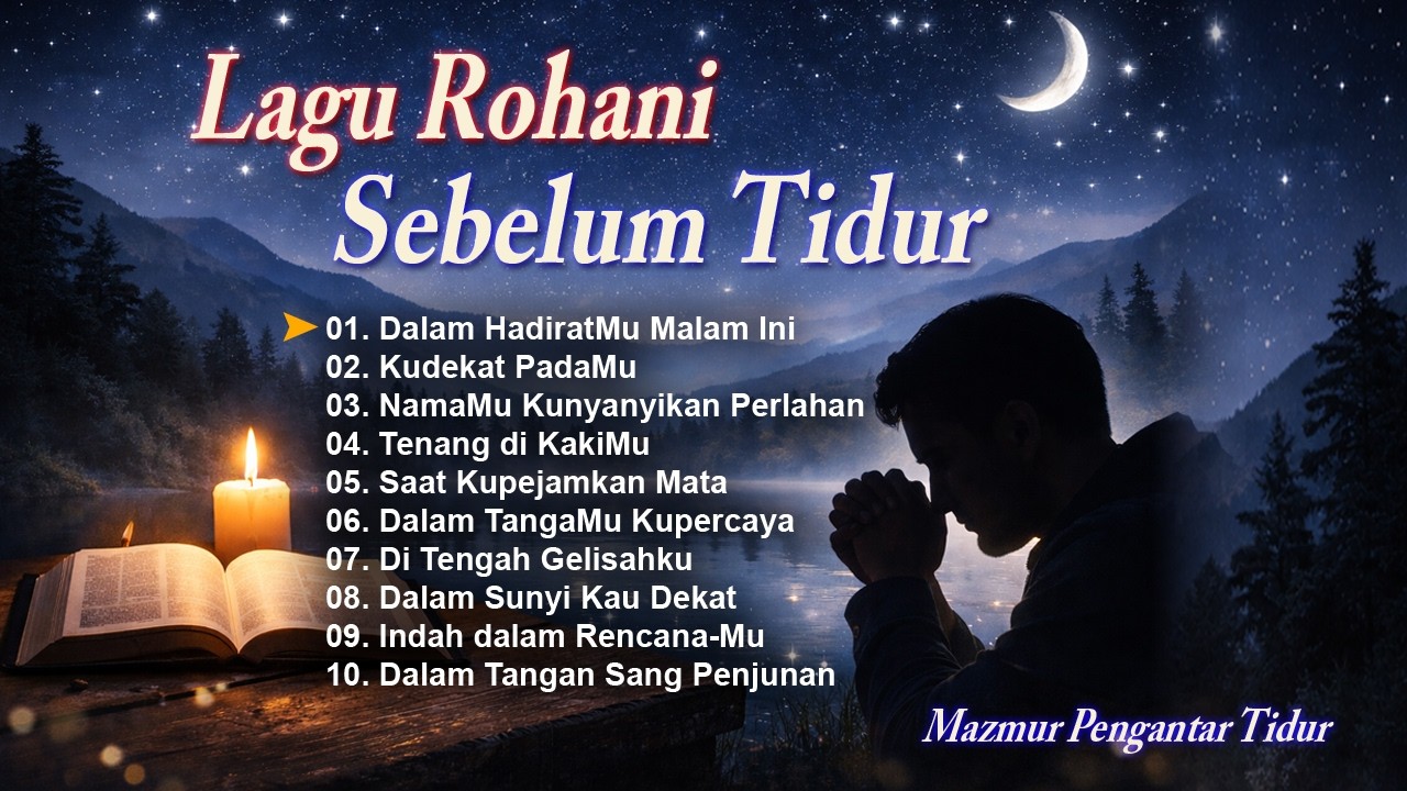 3 Jam Lagu Gereja Pengantar Tidur | Lagu Rohani Sebelum Tidur untuk Penyembahan & Doa Malam