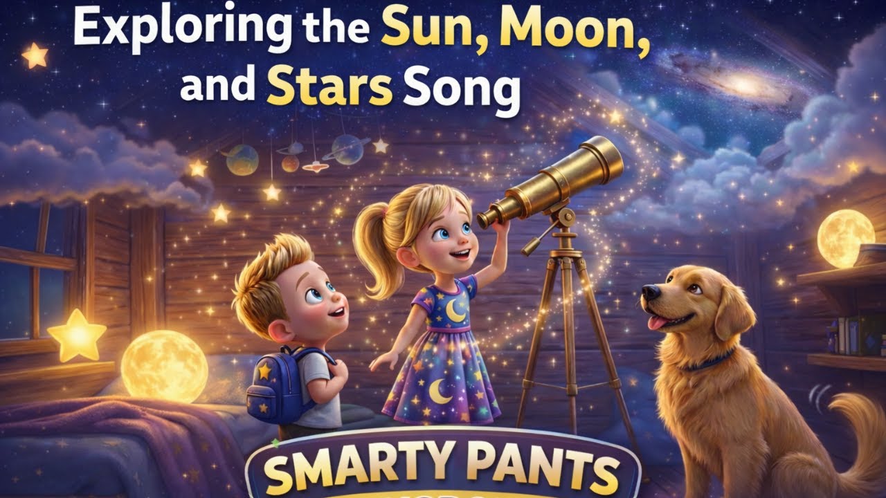Exploring Sun Moon and Stars Song | Kids Fun Learning Song | Preschool ESL Kindergarten English