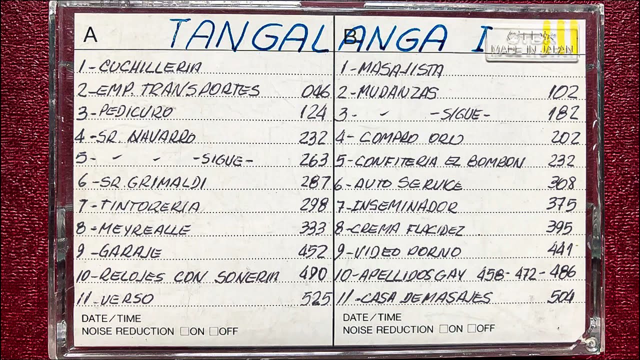 💥Tangalanga CLÁSICO CASSETTE CLANDESTINO REMASTERIZADO 01