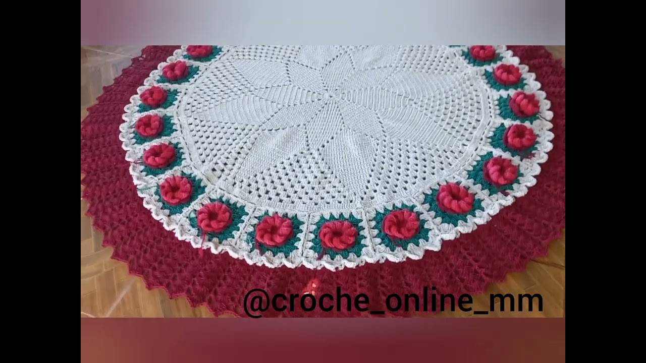 #vlog tapete de croch&ecirc; com flores #choche #trabalharemcasa #motivation #inpiration