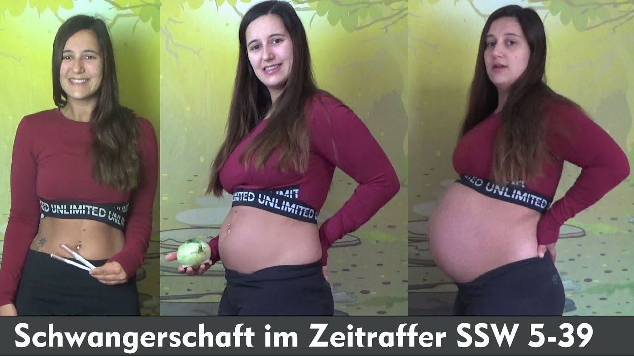 Schwangerschaft im Zeitraffer Pregnancy Transformation ab ssw 5 bis ssw 39